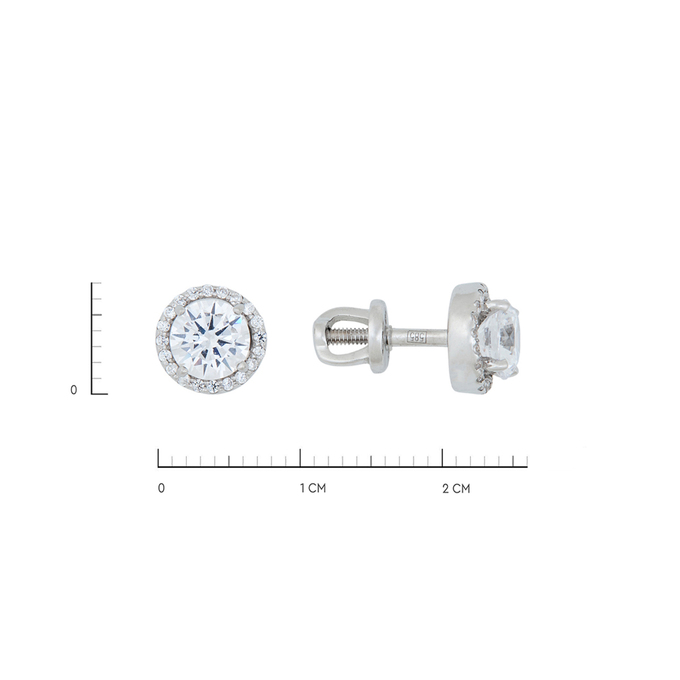 Серьги из золота 585 пробы c фианитами, Л 1115 9946 за 13600