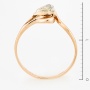 Кольцо из комбинированного золота 585 пробы c 1 бриллиантом Л45063627 фото 4