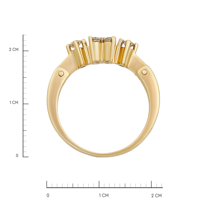 Кольцо из золота 585 пробы c бриллиантами, Л 6600 6805 за 60400