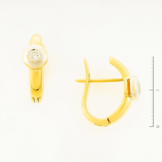 Серьги из золота 750 пробы с бриллиантами