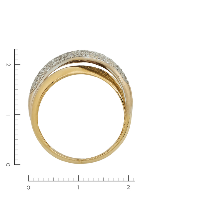 Кольцо из золота 585 пробы c 158 бриллиантами