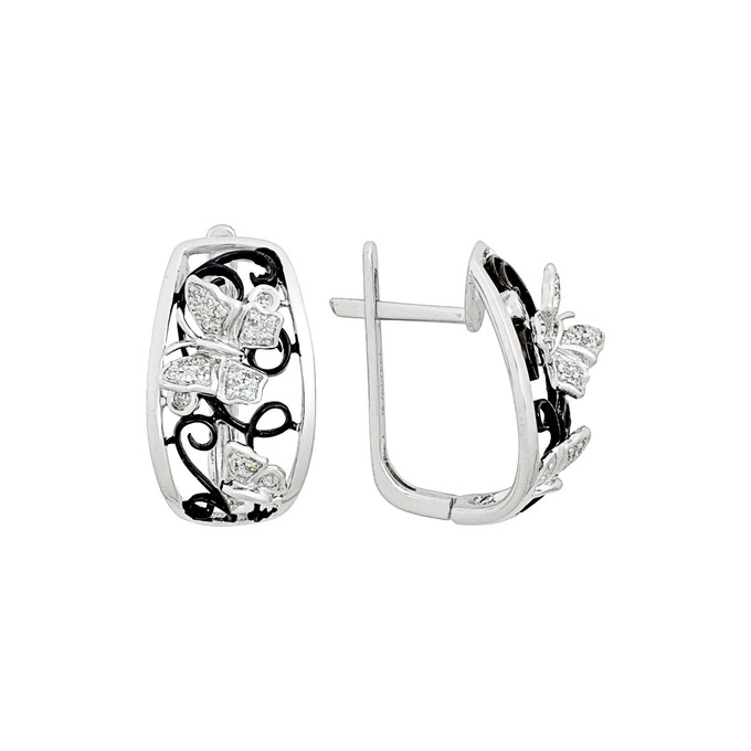 Серьги из золота 585 пробы с бриллиантами, Л 2812 6479 за 56000