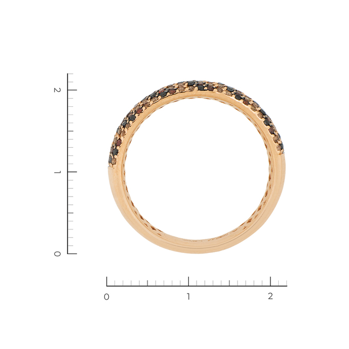 Кольцо из красного золота 585 пробы c 125 бриллиантами, Л 0514 3635 за 38320