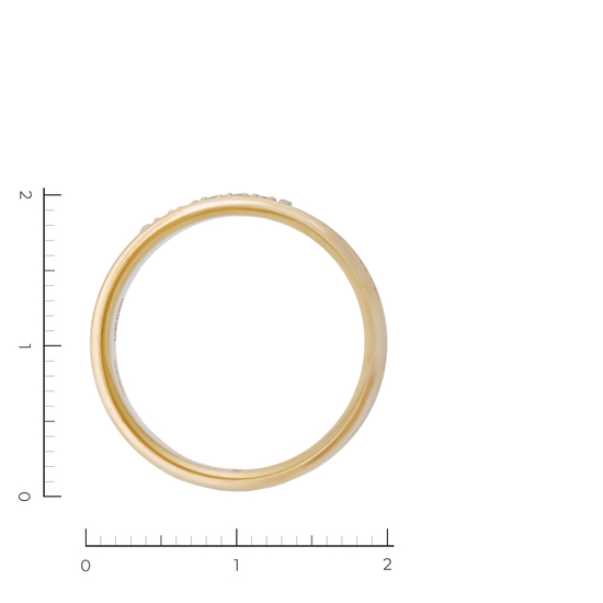 Кольцо из комбинированного золота 585 пробы c 5 бриллиантами, Л54046089 за 25740