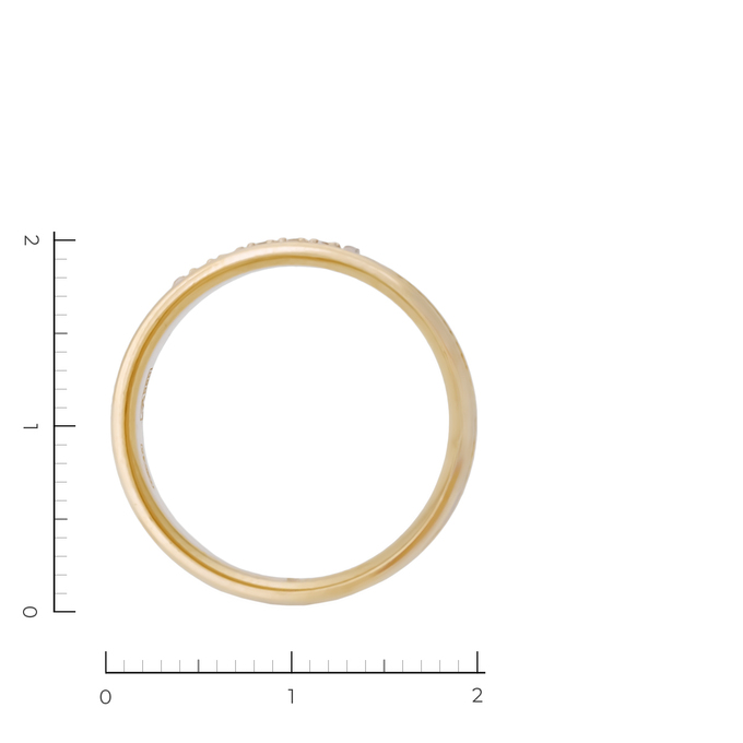 Кольцо из золота 585 пробы c 5 бриллиантами