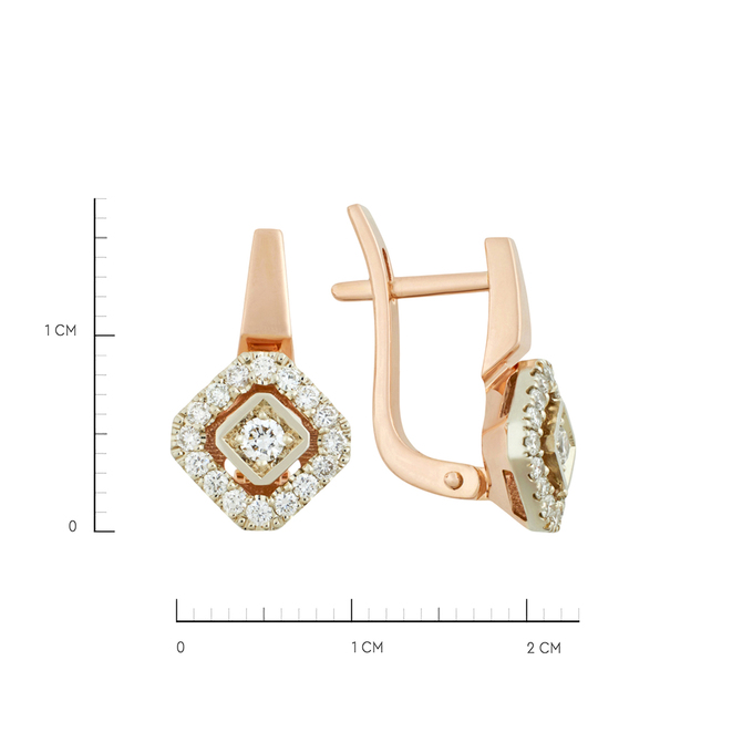 Серьги из золота 585 пробы c бриллиантами, К 0000 3964 за 82400
