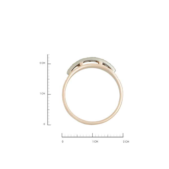 Кольцо из золота 583 пробы c бриллиантами, Л 2211 3335 за 38320