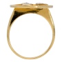 Кольцо из комбинированного золота 585 пробы c фианитами 009087 фото 2