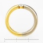 Кольцо из комбинированного золота 750 пробы c 1 бриллиантом Л04063981 фото 4