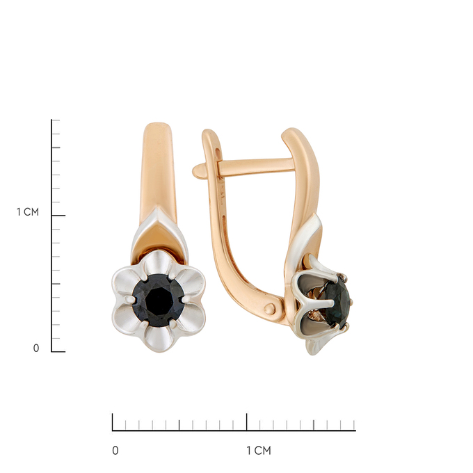 Серьги из золота 585 пробы c сапфирами, Ц О007 1717 за 41920