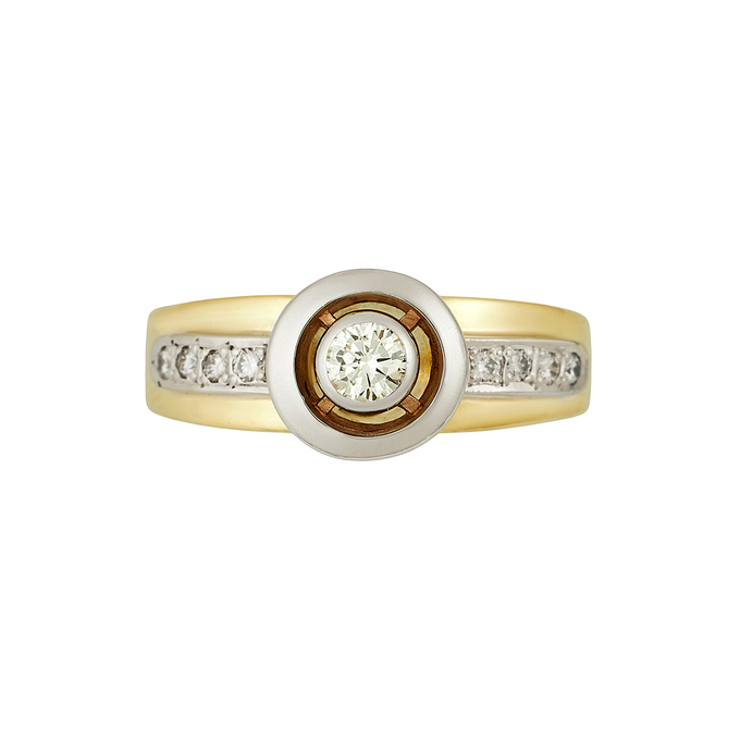 Кольцо из золота 585 пробы c бриллиантами, Л 1911 9609 за 93520