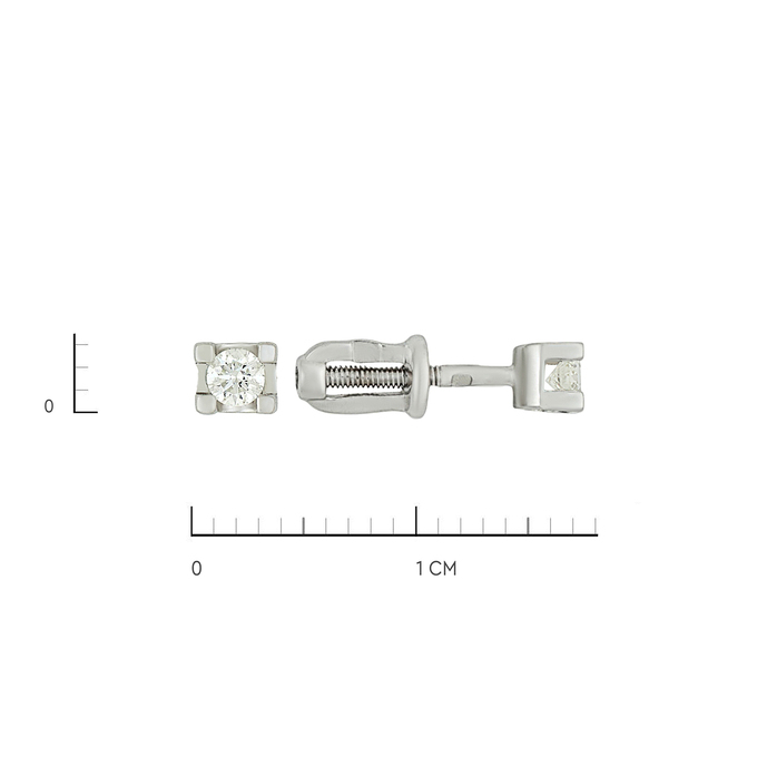 Серьги из золота 585 пробы с бриллиантами, Л 5805 3551 за 28600