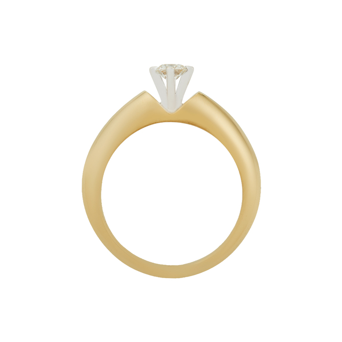 Кольцо из золота 750 пробы c бриллиантом, Л 0510 7726 за 94800