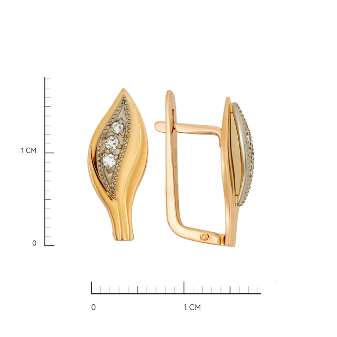Серьги из золота 585 пробы с бриллиантами, Л 4711 0974 за 47000