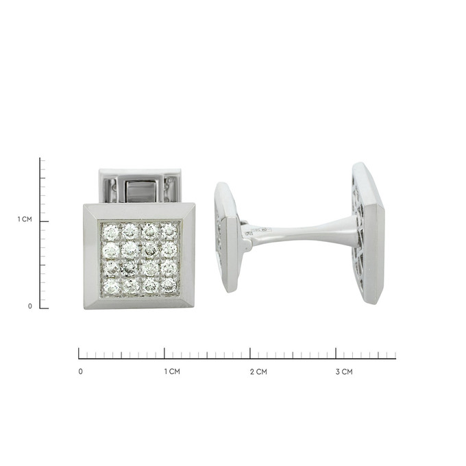 Запонки из золота 585 пробы c бриллиантами, Ц О007 2416 за 137120