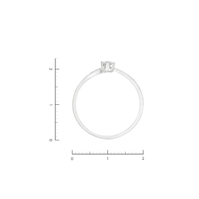 Кольцо из золота 585 пробы c 1 бриллиантом, Л 6102 7071 за 24400