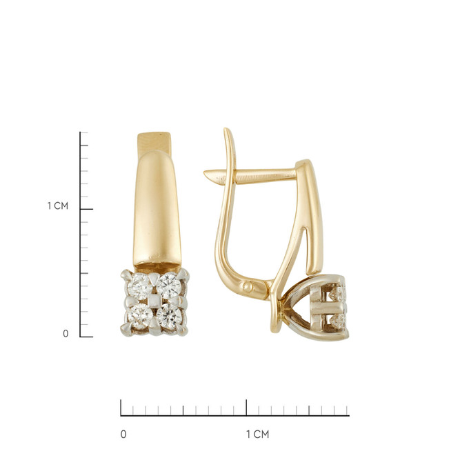 Серьги из золота 585 пробы с бриллиантами, Ц О007 5513 за 83500