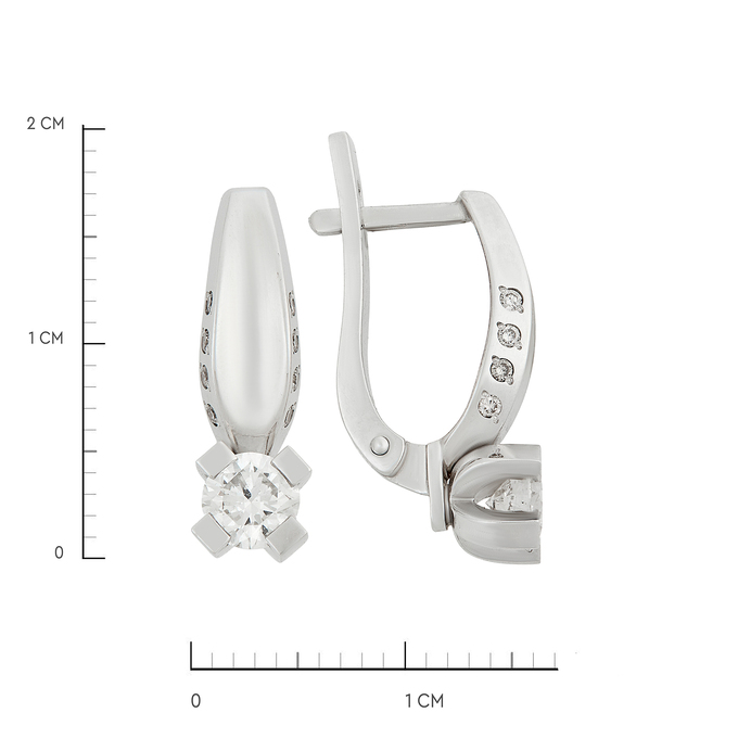 Серьги из золота 585 пробы с бриллиантами, Ц О007 4273 за 195000