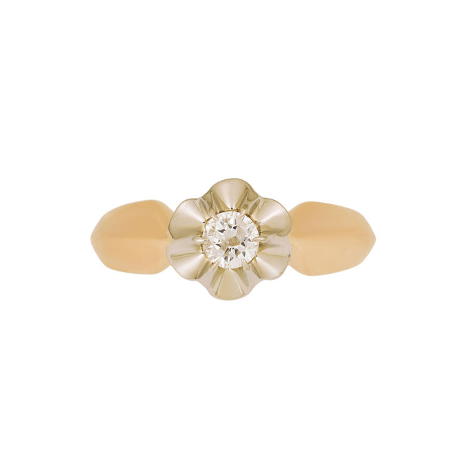 Кольцо из золота 583 пробы c бриллиантом