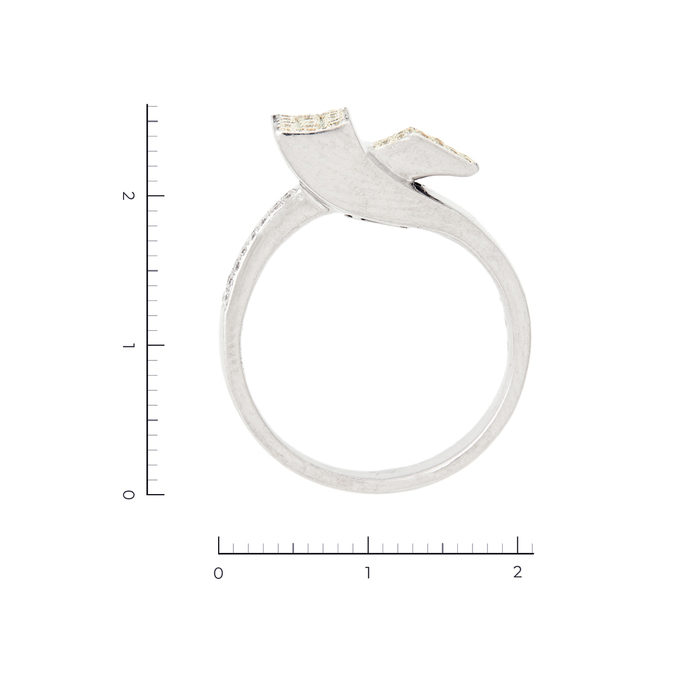 Кольцо из белого золота 750 пробы c 43 бриллиантами, Л 1910 3342 за 40600