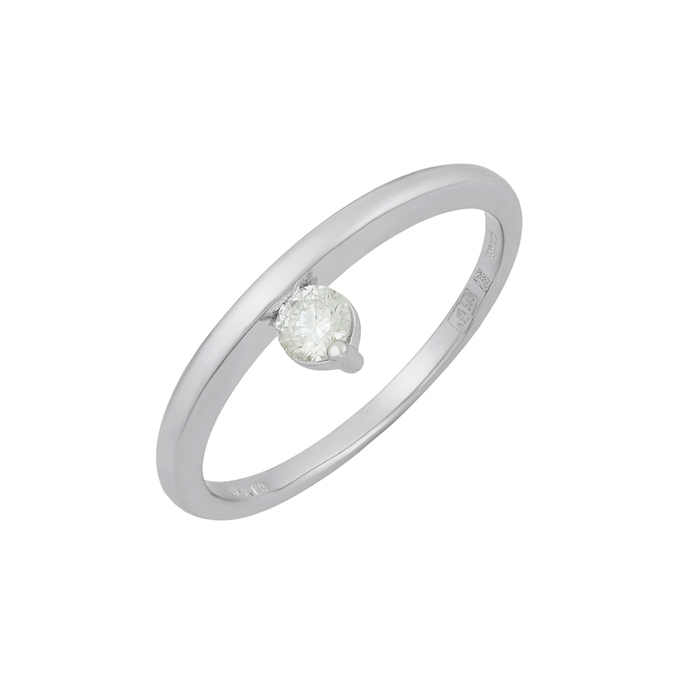 Кольцо из золота 585 пробы c бриллиантом