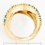 Кольцо из желтого золота 585 пробы c 34 изумрудами и 1 камнем синтетическим Л09092758 фото 4