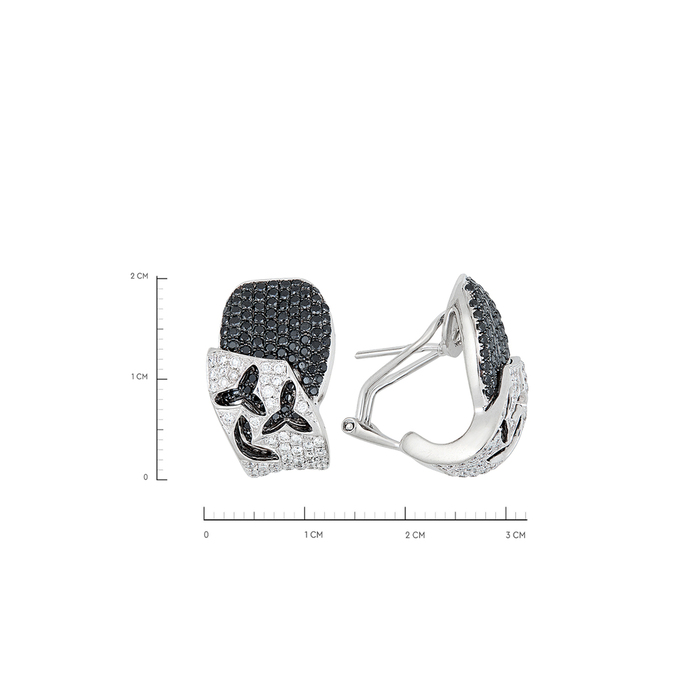 Серьги из золота 750 пробы c бриллиантами, Л 3309 4240 за 132000