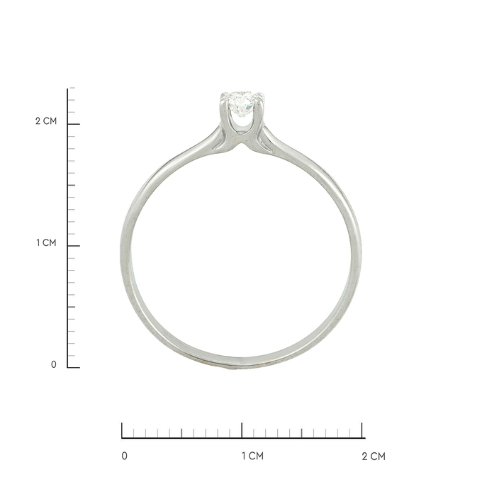 Кольцо из золота 585 пробы c бриллиантом, Л 0617 0048 за 31120