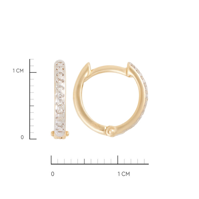 Серьги из золота 585 пробы с бриллиантами, Л 5208 4074 за 18300