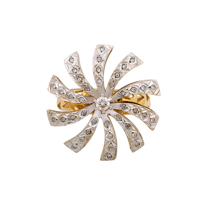 Кольцо из золота 585 пробы c бриллиантами, Л 7501 8244 за 122000