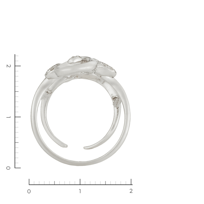 Кольцо из белого золота 585 пробы c 61 бриллиантами, Л 6201 6075 за 38900