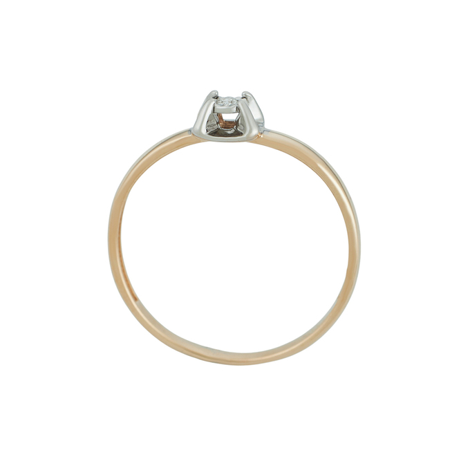 Кольцо из золота 375 пробы c бриллиантом, Л 4306 7224 за 11920