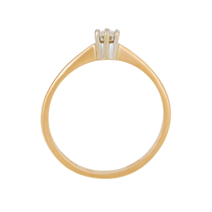 Кольцо из золота 585 пробы c бриллиантом, Л 5104 2339 за 19900