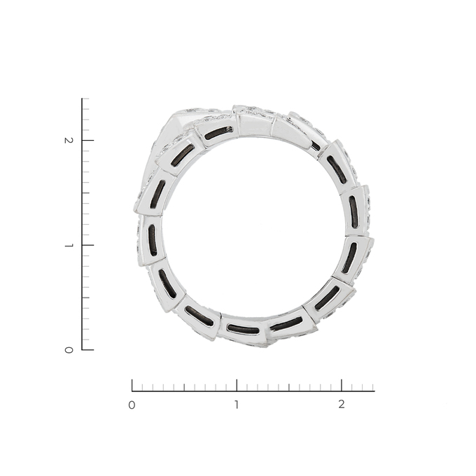 Кольцо из белого золота 750 пробы c 79 бриллиантами