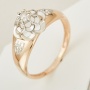 Кольцо из комбинированного золота 585 пробы c 1 бриллиантом Л20091220 фото 1