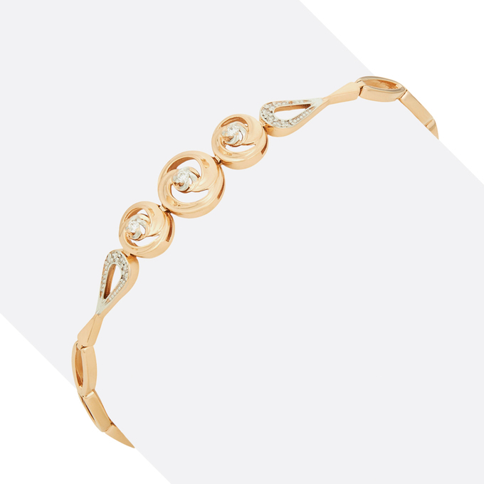 Браслет из золота 585 пробы c бриллиантами