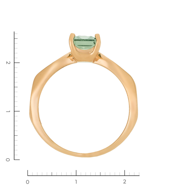 Кольцо из золота 585 пробы c 1 празиолитом, Л 3910 5240 за 20940