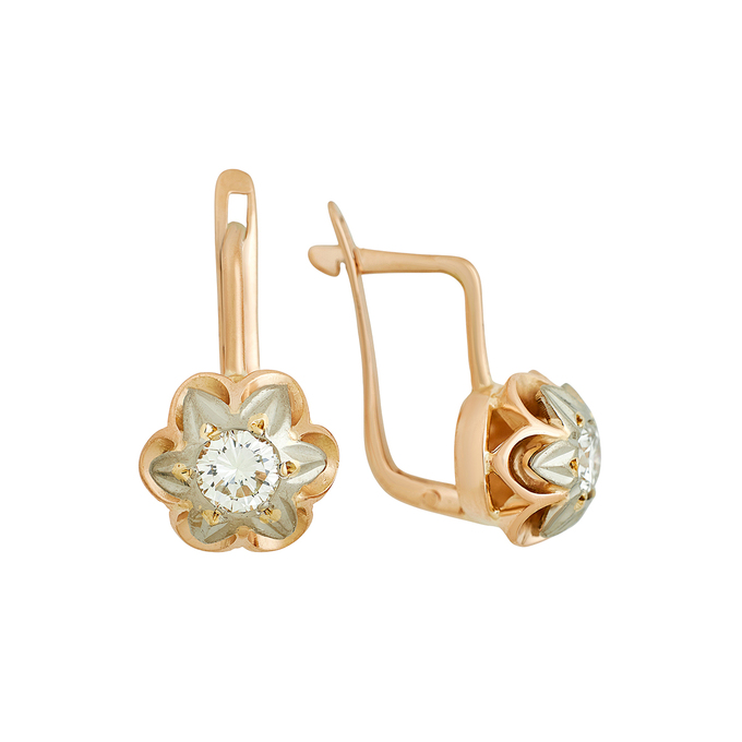 Серьги из золота 585 пробы c бриллиантами, Л 0808 2255 за 171000