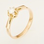 Кольцо из красного золота 583 пробы c 1 бриллиантом 125069 фото 1