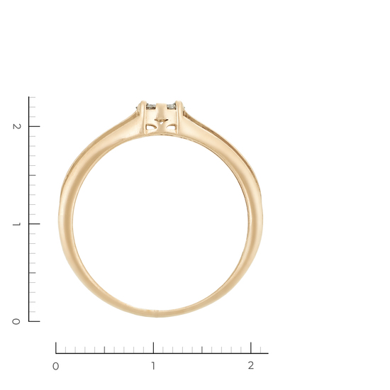 Кольцо из комбинированного золота 585 пробы c 27 бриллиантами, Л20103004 за 13725