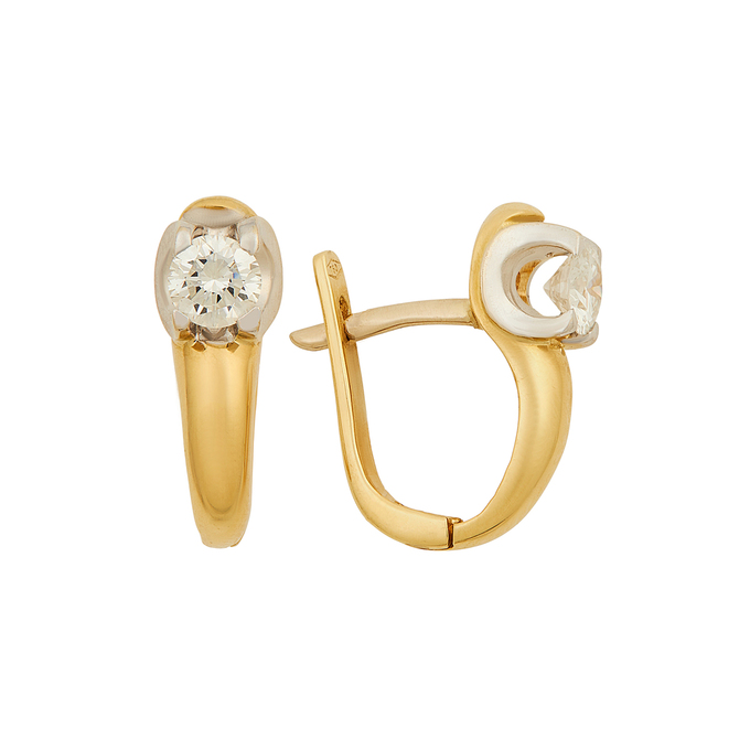 Серьги из золота 750 пробы c бриллиантами, Л 0507 9581 за 220000