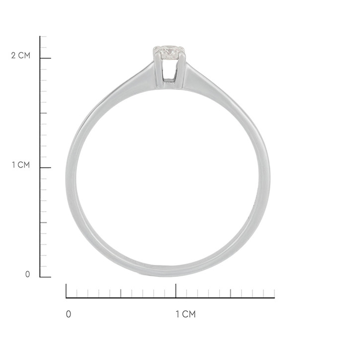 Кольцо из золота 585 пробы c бриллиантом, Л 2812 4307 за 21200