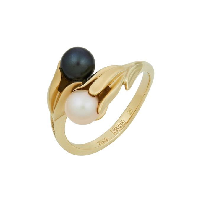 Кольцо из золота 585 пробы c культивированным жемчугом, Л 3309 6504 за 70000