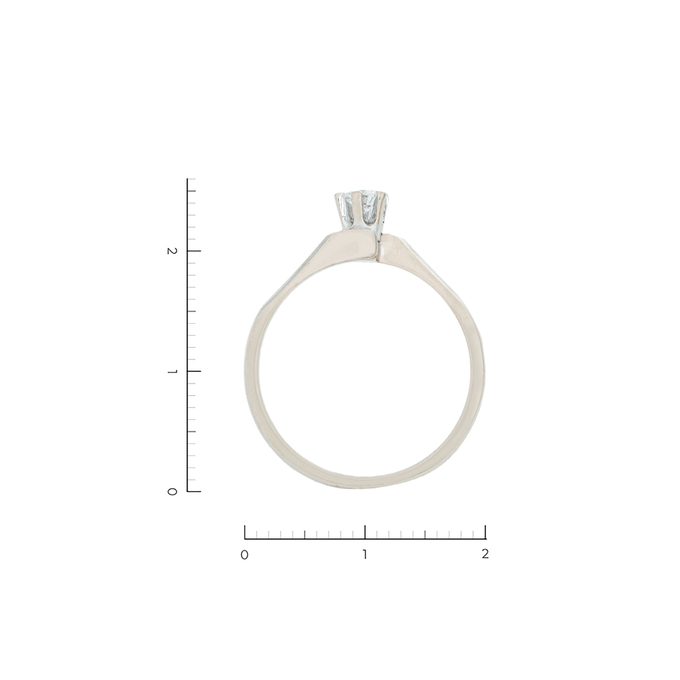 Кольцо из золота 750 пробы c 1 бриллиантом, Л 2810 3357 за 46320