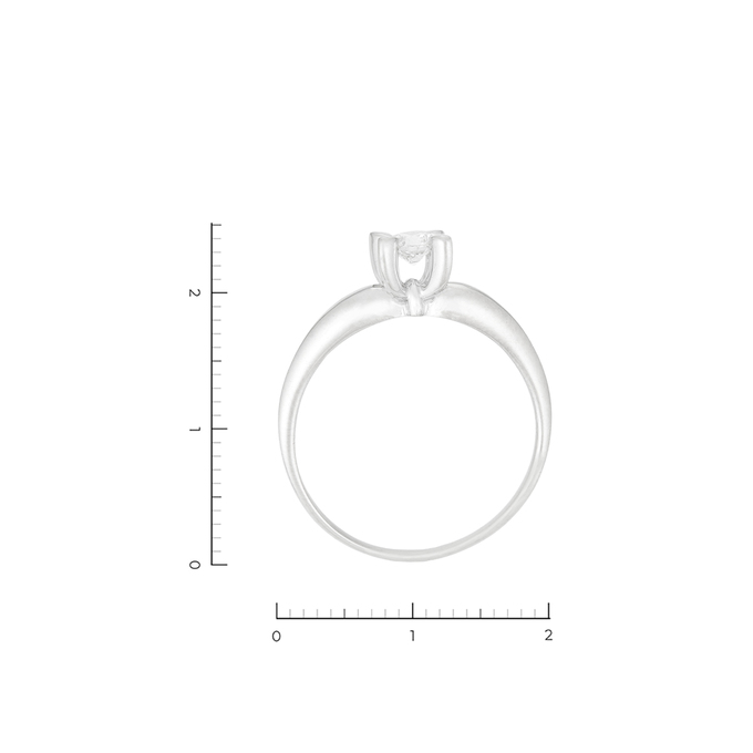 Кольцо из золота 585 пробы c 1 бриллиантом