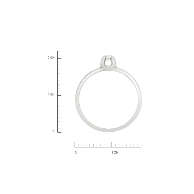 Кольцо из золота 585 пробы c бриллиантом, Л 3706 5821 за 18320