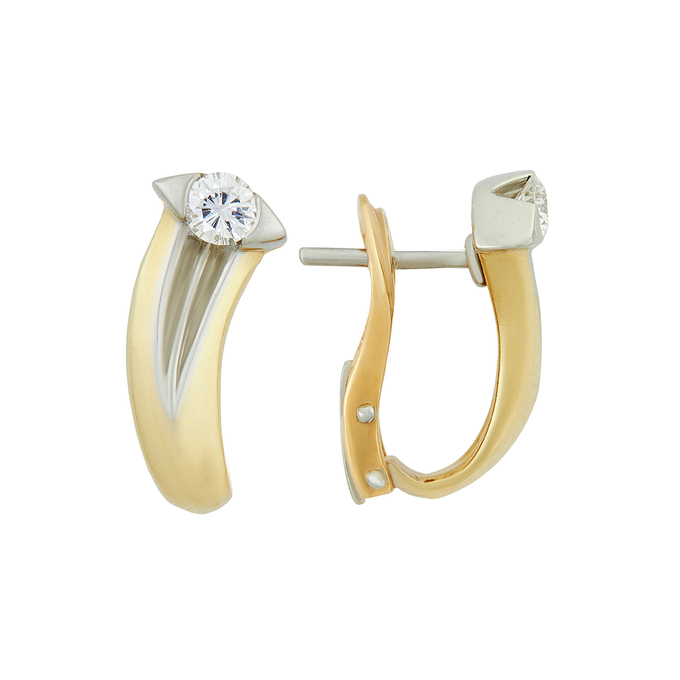 Серьги из золота 750 пробы c бриллиантами, Л 4708 5431 за 90500