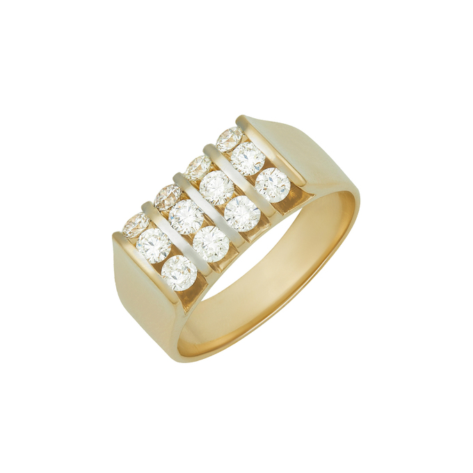 Кольцо из золота 585 пробы c бриллиантами