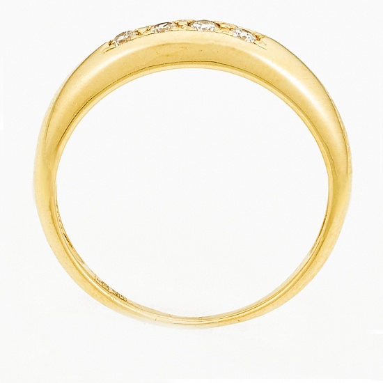 Кольцо из желтого золота 585 пробы c 4 бриллиантами, Л05135602 за 6825