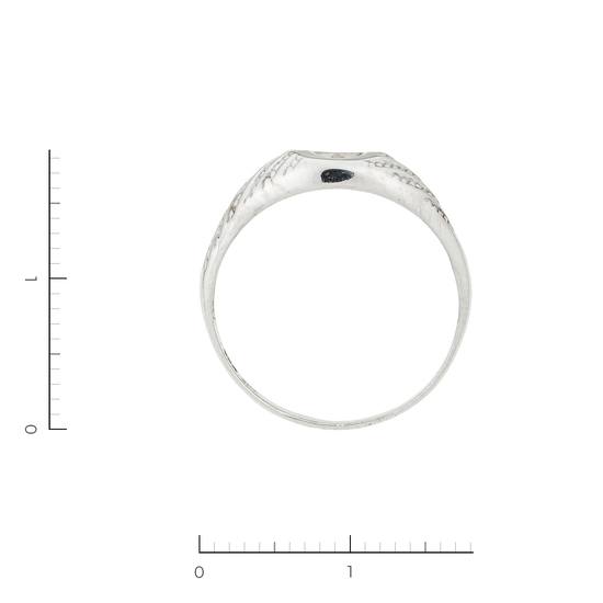 Кольцо из белого золота 750 пробы c 1 бриллиантом, Л52063222 за 13300